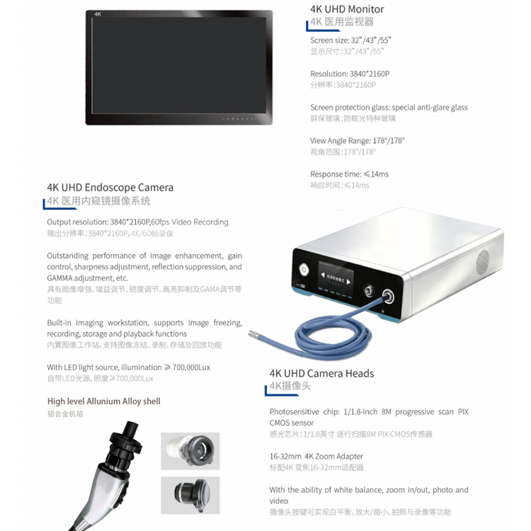 4k uhd endoscope camera system